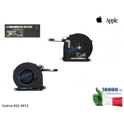 922-9973 Ventola di Raffreddamento Fan CPU APPLE MacBook Air A1370 A1465 11'' (Mid 2011) MG50050V1-CO1C-S9A