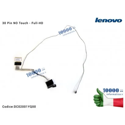 Cavo Flat LCD LENOVO IdeaPad Y50-70 (30 Pin NO Touch - Full-HD) ZIVY2 LVDS CABLE NON TS HONG-LIN (CQQS) DC02001YQ00 DC02001YQ10