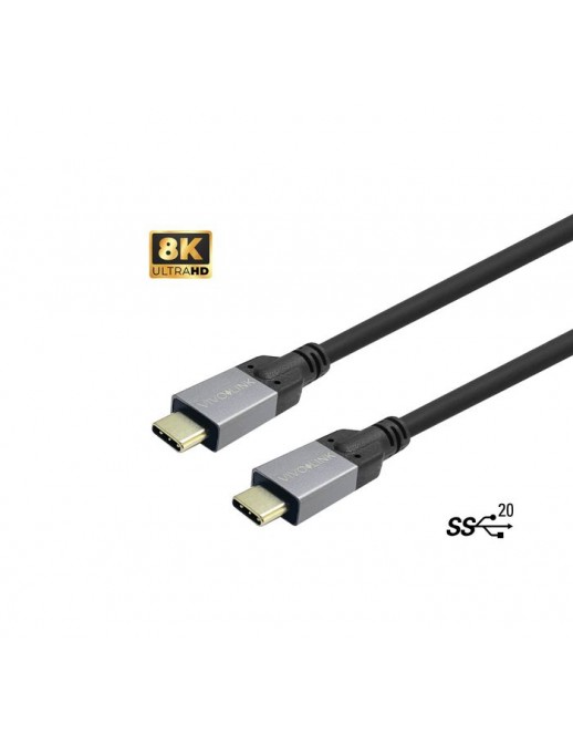 Vivolink USB-C to USB-C Cable 2m USB3.2 Supports 20 Gbps data Certified for business