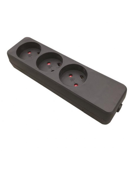 Garbot Plast Power Strip 3-way K Outlet. Black