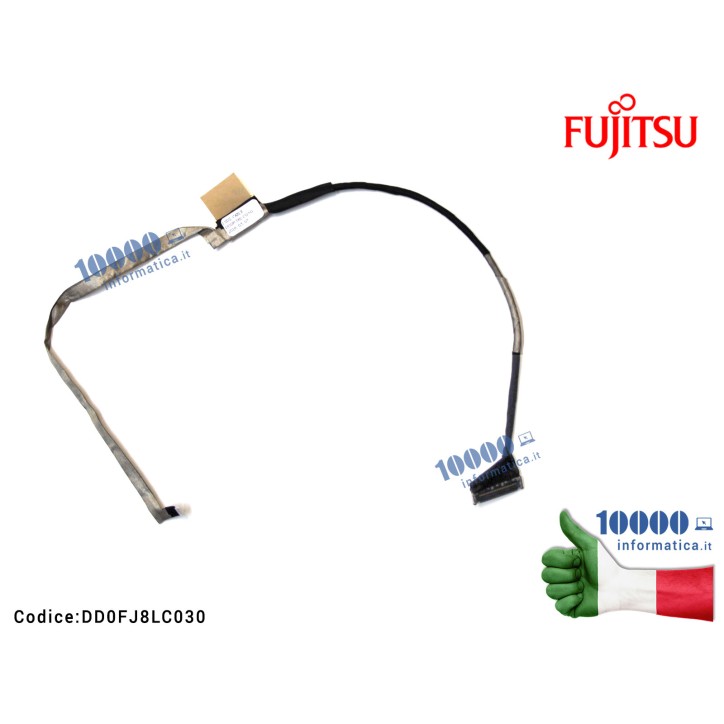 Cavo Flat LCD FUJITSU [VERS. 1] LifeBook LH532 AH532 AH522 LH522 DD0FJ8LC020 DD0FJ8LC030