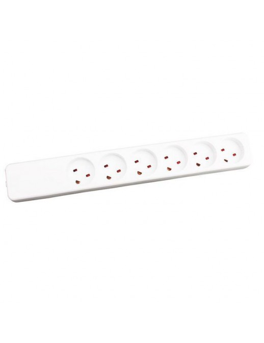 Garbot Plast Power Strip 6-way K-IT Outlet. White