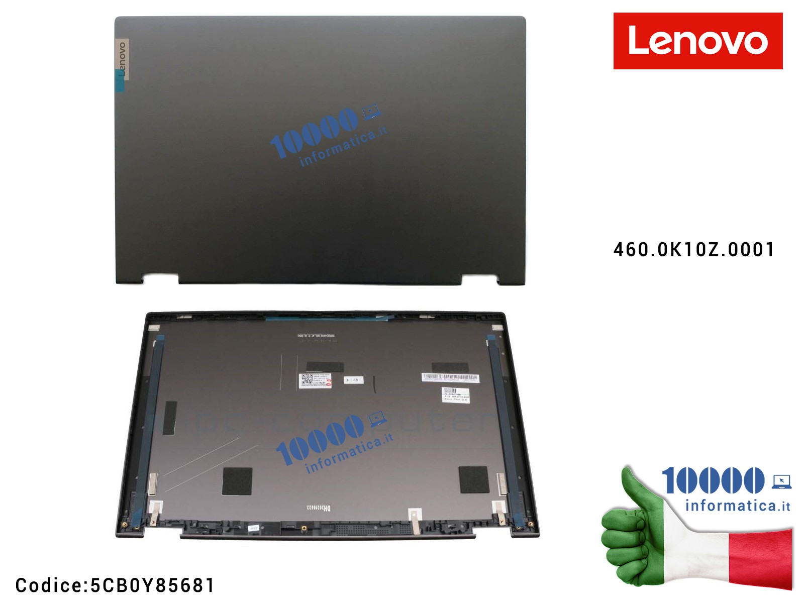 5CB0Y85681 Cover LCD LENOVO [FHD] [GY] Flex 5-15IIL05 (81X3) Flex 5-15ALC05 (82HV) Flex 5-15ITL05 (82HT) [Grigio Grafite] 5CB...