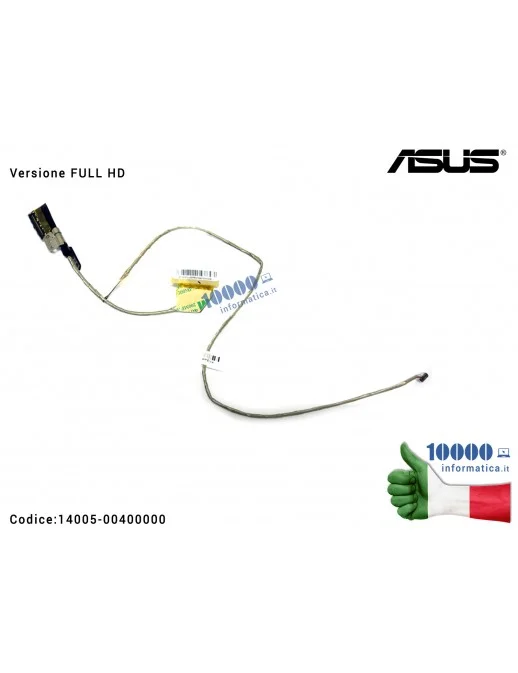 14005-00400000 Cavo Flat LCD ASUS ZenBook UX31 UX31A UX31E UX31L UX31LA [FHD] + Cerniera Hinge DC02001LJ0S (Full-HD)