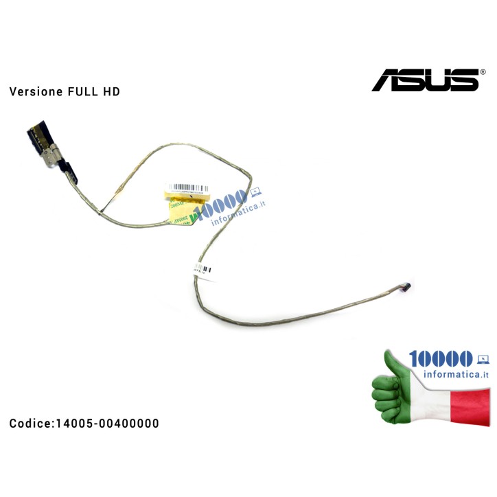 Cavo Flat LCD ASUS ZenBook UX31 UX31A UX31E UX31L UX31LA [FHD] + Cerniera Hinge DC02001LJ0S (Full-HD)