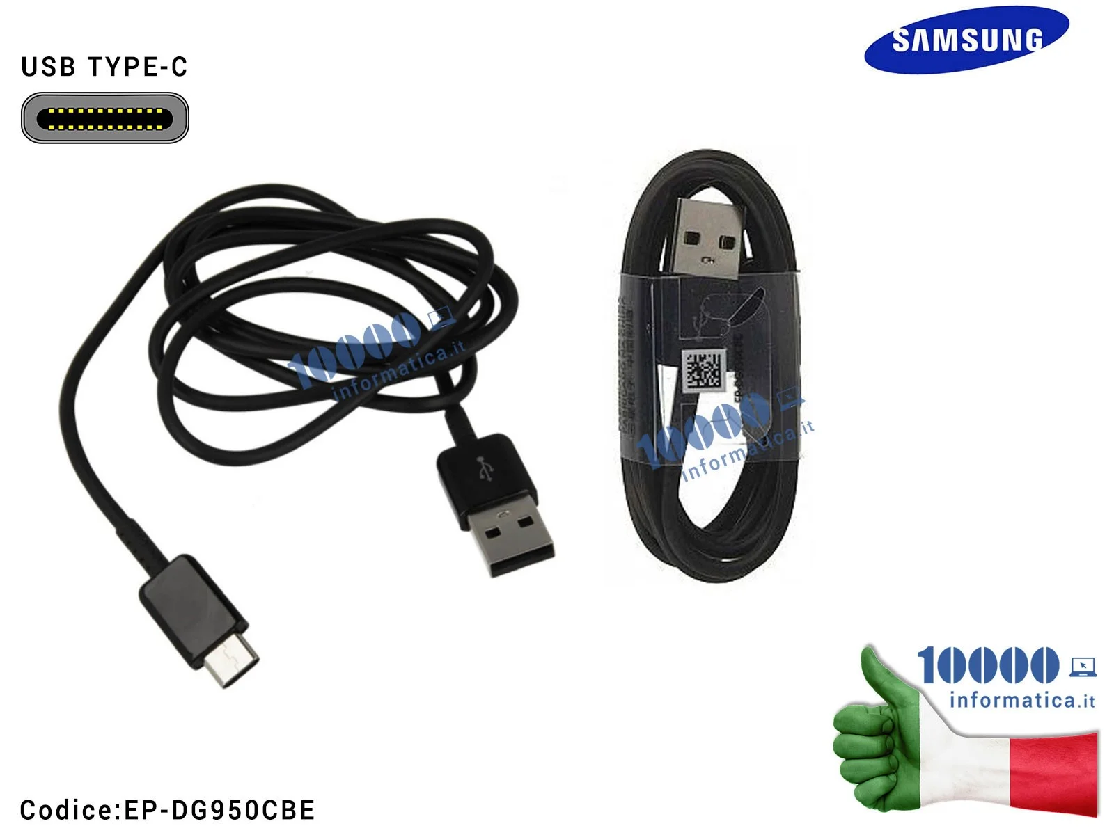 EP-DG950CBE Cavo Dati Ricarica Type-C USB TYPE C SAMSUNG [NERO]