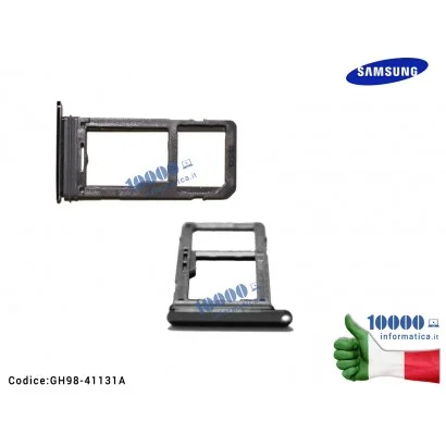 GH98-41131A Carrello SIM Tray SAMSUNG Galaxy S8 SM-G950F [NERO]