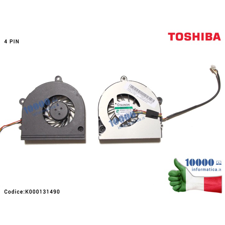 Ventola Fan TOSHIBA Satellite P850 P855 P855D P770D P775D DC28000ARD0