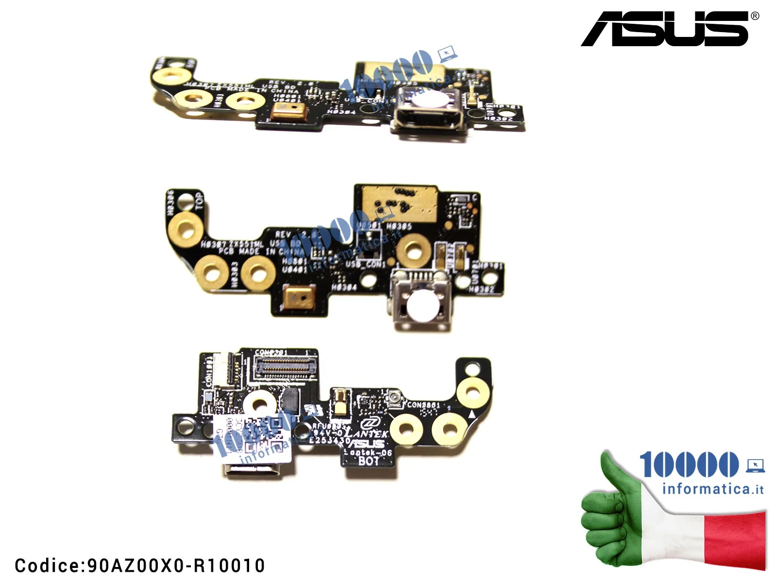 90AZ00X0-R10010 Connettore USB DC Power Board ASUS ZenFone Zoom ZX551ML 90AZ00X0-R10010