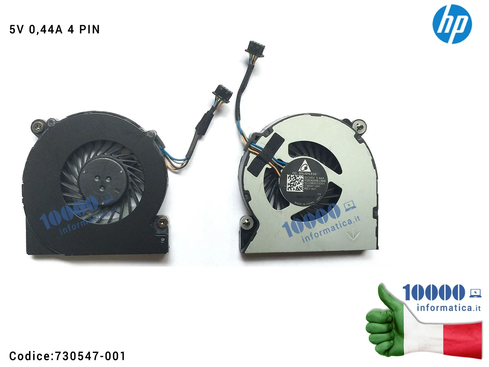 730547-001 Ventola di Raffreddamento Fan CPU HP EliteBook 720 820 G1 820 G2 KSB0405HB-CM46 6033B0033301 730547-001 Ventola di Raffreddamento Fan CPU HP EliteBook 720 820 G1 820 G2 KSB0405HB-CM46 6033B0033301