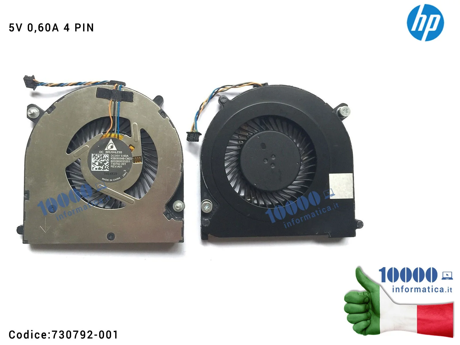 730792-001 Ventola di Raffreddamento Fan CPU HP EliteBook 840 G1 850 G1 740 G1 ZBook 14 730792-001 Ventola di Raffreddamento Fan CPU HP EliteBook 840 G1 850 G1 740 G1 ZBook 14