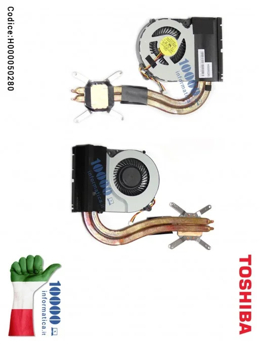 Ventola Fan con Dissipatore Heatsink TOSHIBA Satellite C850 C855 C875 C870 L850 L870 C50 C55-A-1Hl C55 C855-17X (Versione 1) 13N