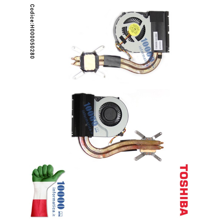Ventola Fan con Dissipatore Heatsink TOSHIBA Satellite C850 C855 C875 C870 L850 L870 C50 C55-A-1Hl C55 C855-17X (Versione 1) 13N