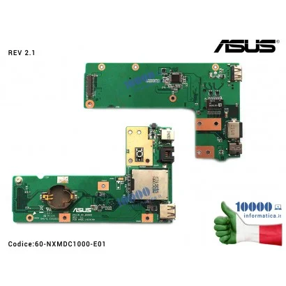 60-NXMDC1000-E01 Connettore DC Power PJ06X Board USB LAN ASUS K52 Series X52J K52J K52JC K52JK K52JT K52F K52D K52DR 60-NXMDC...
