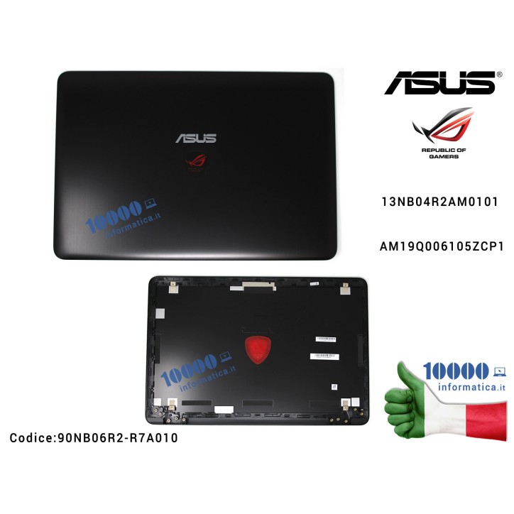 Cover LCD ASUS ROG G551 (NERO + LOGO ROG) GL551 G551JB G551JK G551JM G551JW G551JX N551J N551JK N551JM N551JW N551JX N551V N551V