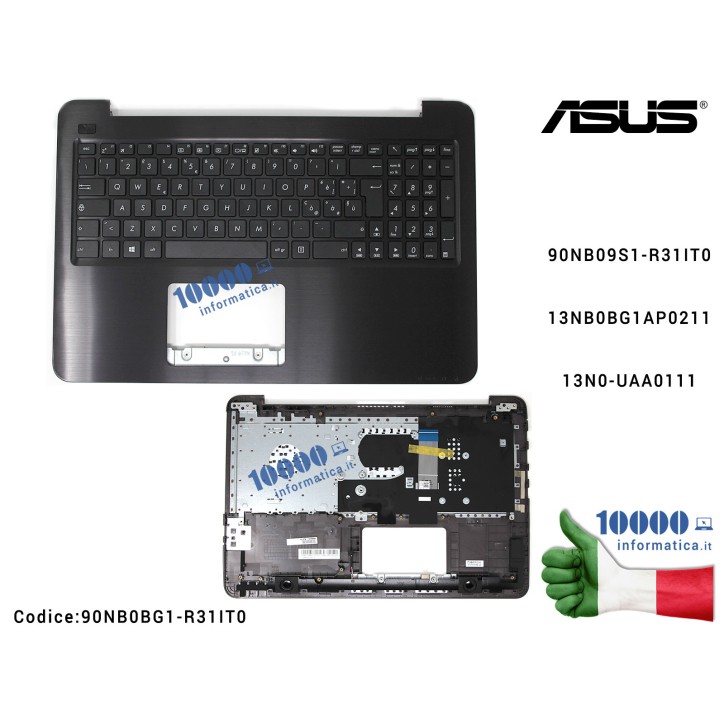 Tastiera Italiana Completa di Top Case Superiore ASUS VivoBook X556 X556U X556UQ X556UR X556UV F556 F556UQ X556UA X556UB X556UJ 