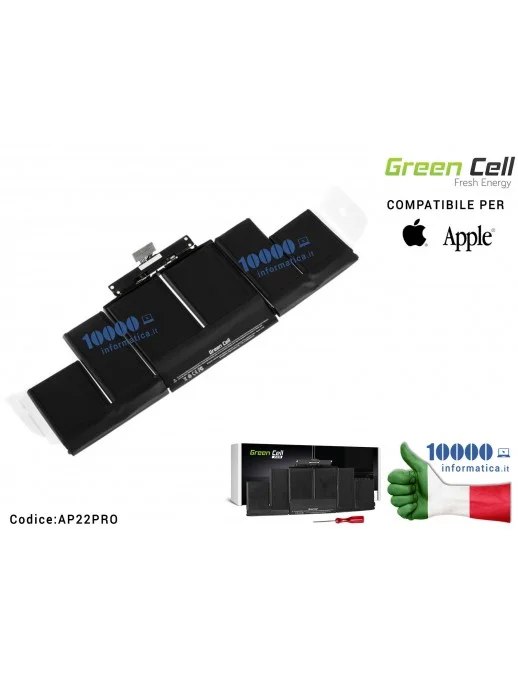 AP22PRO Batteria A1494 Green Cell PRO Compatibile per APPLE MacBook Pro 15 A1398 (Late 2013, Mid 2014, 2015) [10,26V 8500mAh ...