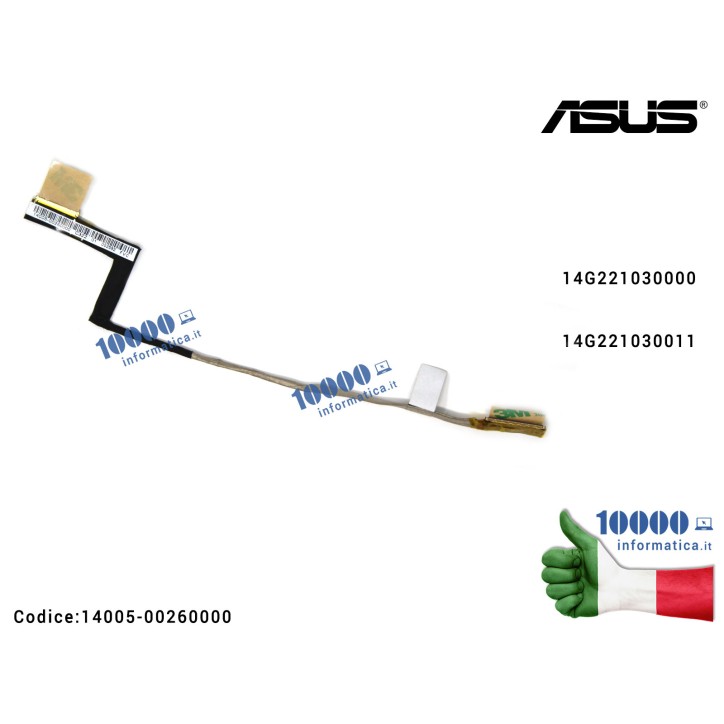Cavo Flat LCD ASUS U36JC U36SG U36SD U44S U44SG 14G221030000 14G221030011 14005-00260000