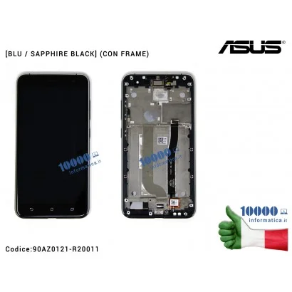 90AZ0121-R20011 Display LCD con Vetro Touch Screen ASUS ZenFone 3 ZE552KL (Z012D) [BLU / SAPPHIRE BLACK] (CON FRAME) Z012S Z0...