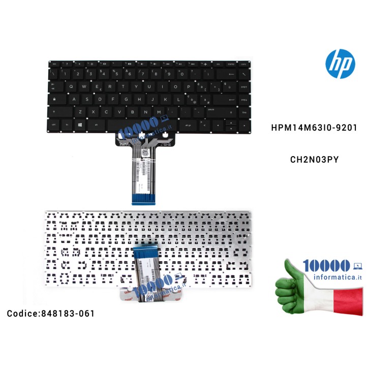 Tastiera Italiana HP Pavilion 14-AB (NERA) (SENZA FRAME) HPM14M63I0-9201CH2N03PY