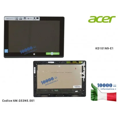 6M.G53N5.001 Display LCD con Vetro Touch Screen ACER Aspire One 10 Iconia S1002 N15P2 D16H1 [NERO] KD101N9-E1