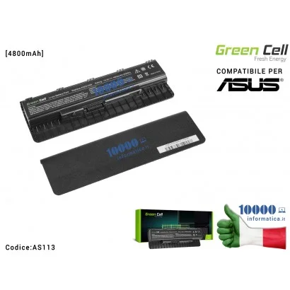 Batteria A32N1405 Green Cell Compatibile per ASUS G551 G551J G551JM G551JW G771 G771J G771JM G771JW N551 N551J N551JM N551JW N551JX [4800mAh]