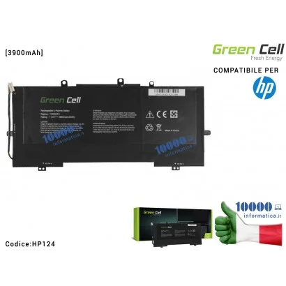 HP124 Batteria HSTNN-IB7E Green Cell Compatibile per HP Envy 13-D 13-D000 13-D010NW 13-D011NW 13-D020NW 13-D150NW VR03XL [390...