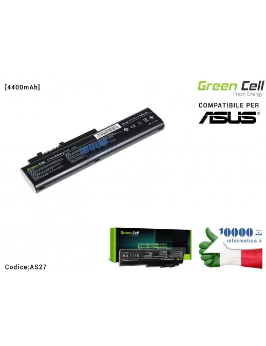 AS27 Batteria A32-N50 Green Cell Compatibile per ASUS N50 N50V N50VC N50VN N50TP N51 [4400mAh]