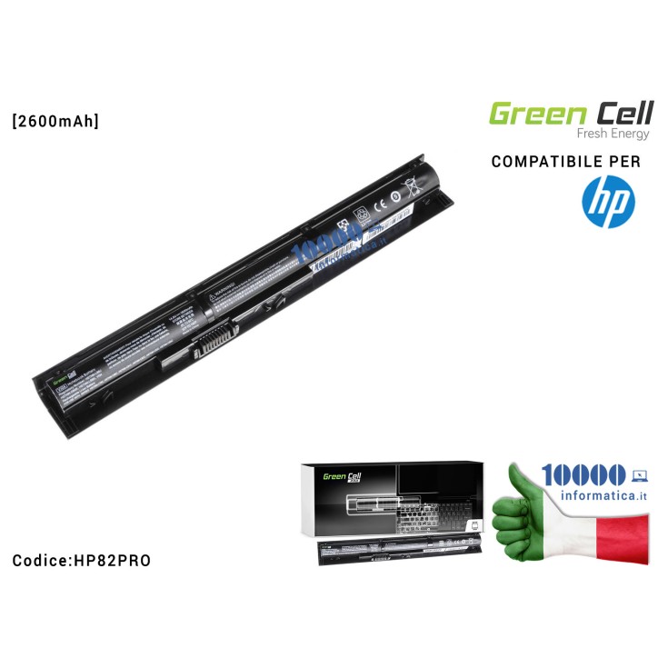 Batteria HSTNN-DB6I Green Cell Compatibile per HP ProBook 440 G2 450 G2 Pavilion 15-P 17-F [2600mAh]
