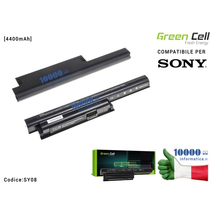 Batteria VGP-BPS26 Green Cell Compatibile per SONY VPC-EH PCG-71811M PCG-71911M SVE1511C5E  SVE14 SVE17 [4400mAh]
