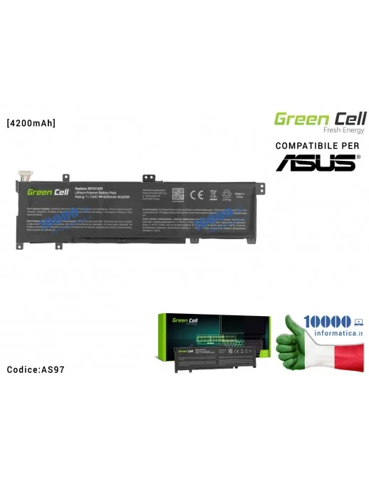 AS97 Batteria B31N1429 Green Cell Compatibile per ASUS A501L A501LX K501L K501LB K501LX K501U K501UW K501UX [4200mAh]