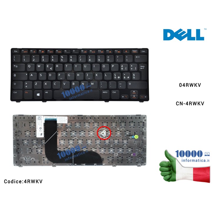 Tastiera Italiana DELL Vostro 3360 Inspiron 13Z 5323 (Audi 13) 14Z 5423 4RWKV 04RWKV CN-04RWKV