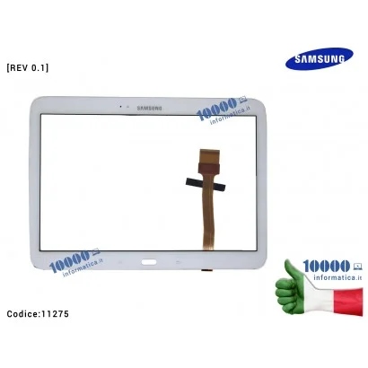 Vetro Touch screen SAMSUNG Galaxy Tab 3 10,1'' (BIANCO) GT-P5200 GT-P5210 GT-P5220 MCF-101-0902-FPC [REV 0.1]