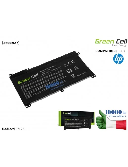 HP125 Batteria ON03XL Green Cell Compatibile per HP Omen 15-AX HP Pavilion x360 11-U 13-U M3-U HP Stream 14-AX 14-CB [3600mAh]