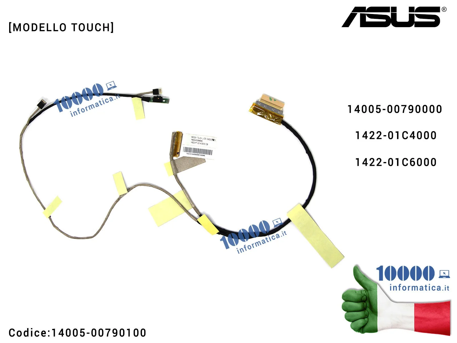 14005-00790100 Cavo Flat LCD ASUS VivoBook S500CA S500C [MODELLO TOUCH] 1422-01C4000 1422-01C6000 14005-00790000