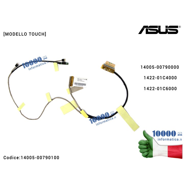 Cavo Flat LCD ASUS VivoBook S500CA S500C [MODELLO TOUCH] 1422-01C4000 1422-01C6000 14005-00790000