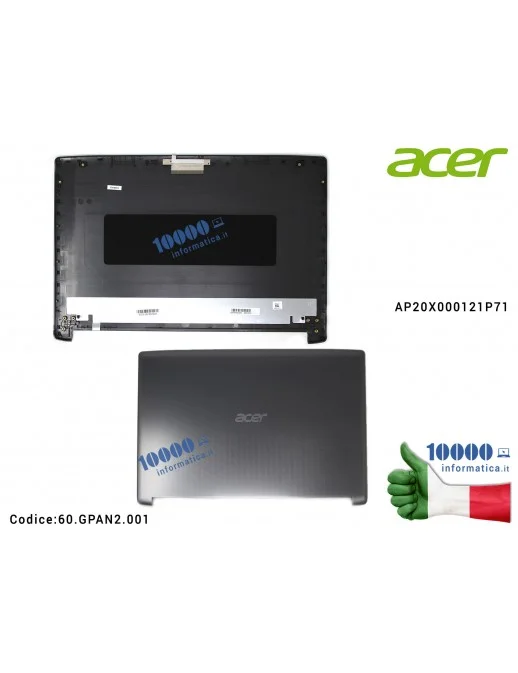 60.GPAN2.001 Cover LCD ACER Aspire A515-41G A515-51 A515-51G [GRIGIO] AP20X000121P71 60.GPAN2.001 60GPAN2001