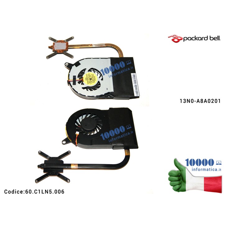 Ventola Fan + Dissipatore Heatsink ACER EasyNote LE11BZ LE69KB 13N0-A8A0201