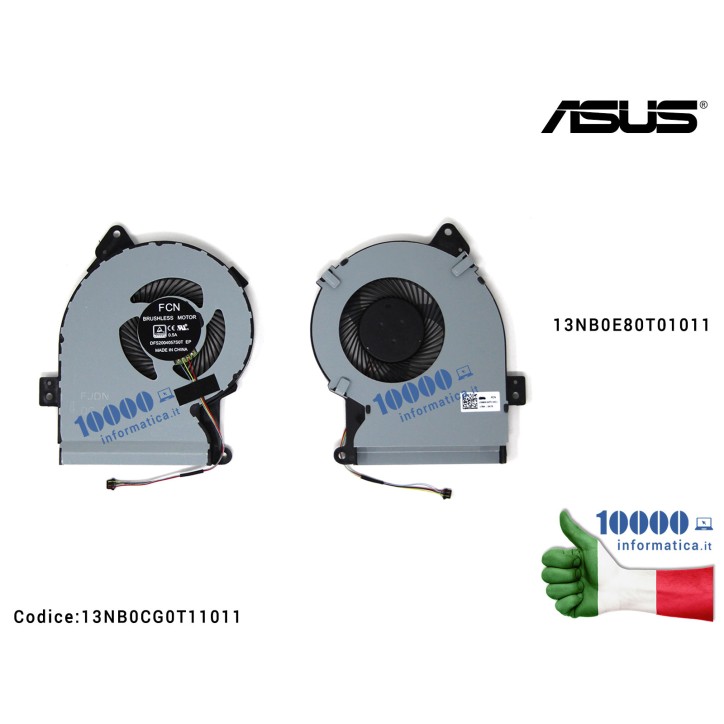 Ventola Fan CPU ASUS VivoBook Max X541 X541N X541NA X541S X541SA X541U X541UA X541UJ X541UV 13NB0E80T01011 13NB0CG0T11011