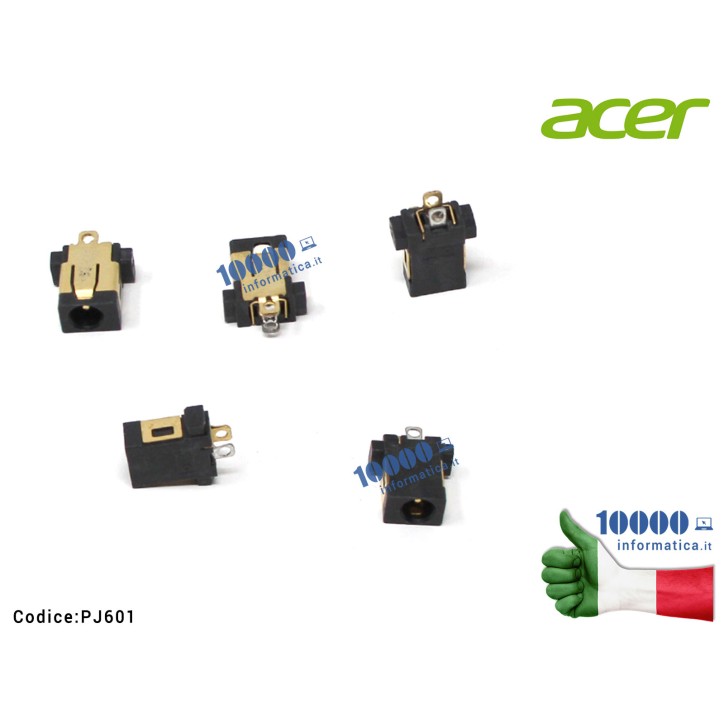 Connettore DC Power Jack PJ601 ACER Aspire S5-391 (SENZA CAVO)