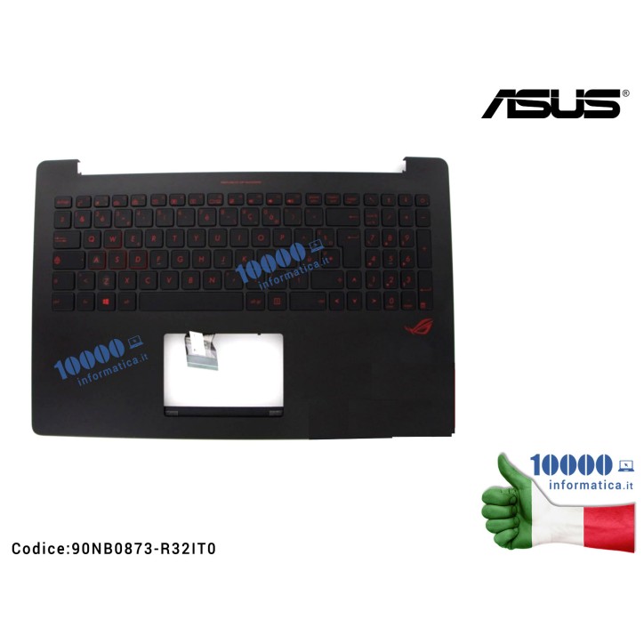 Tastiera Italiana Completa di Top Case Superiore ASUS (NERO) ROG ZenBook Pro UX501 UX501J UX501JW ROG G501J G501JW N501J N501JW 