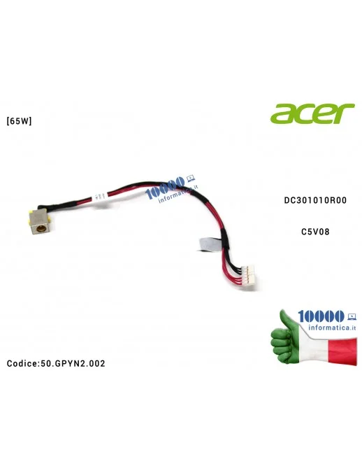 50.GPYN2.002 Connettore di Alimentazione Notebook ACER Aspire A315-41G A515-41G DC301010R00 Connettore DC Power Jack PJ1097 A...