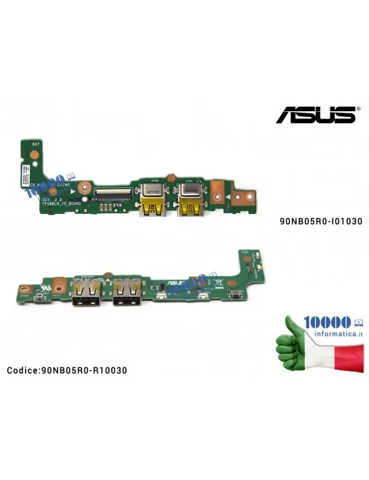 90NB05R0-R10030 Scheda I/O USB Board Pulsante Accensione Volume ASUS Transformer Book Flip TP500L TP500LA TP500LB TP500LN TP5...