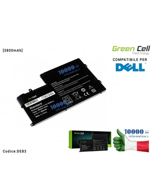 DE83 Batteria 0PD19 Green Cell Compatibile per DELL Inspiron 15 5542 5543 5545 5547 5548 Latitude 3450 3550 [3800mAh]