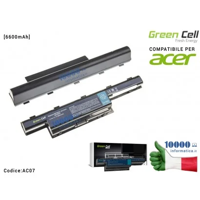 AC07 Batteria AS10D31 Green Cell Compatibile per ACER Aspire 5740G 5741G 5742G 5749Z 5750G 5755G [6600mAh]