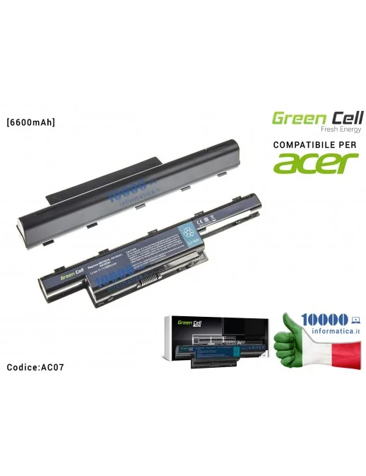 AC07 Batteria AS10D31 Green Cell Compatibile per ACER Aspire 5740G 5741G 5742G 5749Z 5750G 5755G [6600mAh]