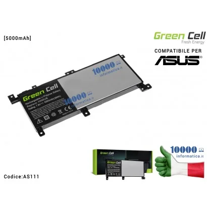 AS111 Batteria C21N1509 Green Cell Compatibile per ASUS X556 X556UVX556UJ X556UR [5000mAh]