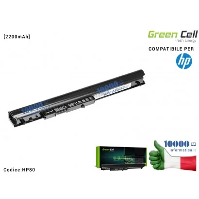 HP80 Batteria HSTNN-PB5S Green Cell Compatibile per HP 240 250 255 256 G2 G3 [2200mAh]