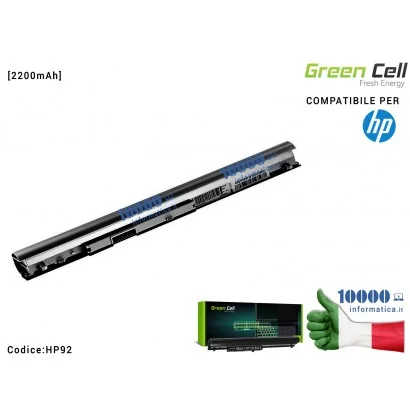 HP92 Batteria HSTNN-IB5S Green Cell Compatibile per HP 248 G1 340 G1 HP Pavilion 14-N 15-N [2200mAh]