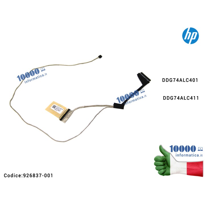 Cavo Flat LCD HP Pavilion 15-CC [G74 HD CAMERA LCD HD TOP] DDG74ALC621 DDG74ALC401 DDG74ALC411 15-CC 14-BK 15-CD 15-CK TPN-Q190 TPN-Q191 TPN-Q201